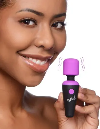 Bang - 10x Vibrating Mini Silicone Wand - Purple