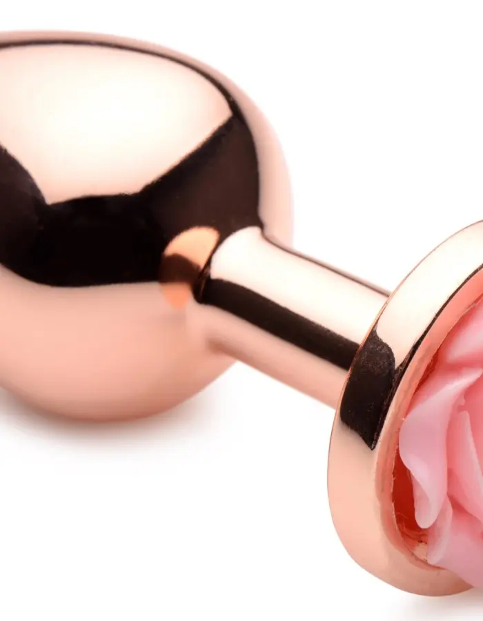 Pink Rose Gold Anal Plug - Medium