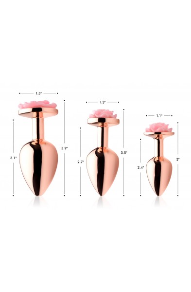 Pink Rose Gold Anal Plug - Medium