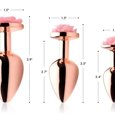 Pink Rose Gold Anal Plug - Medium