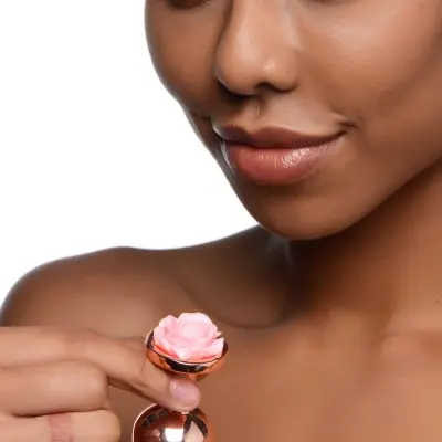 Pink Rose Gold Anal Plug - Medium