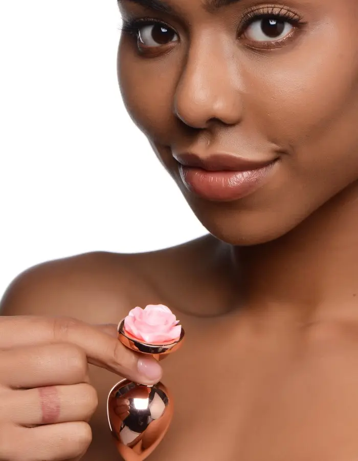 Pink Rose Gold Anal Plug - Medium