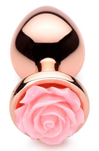 Pink Rose Gold Anal Plug - Medium