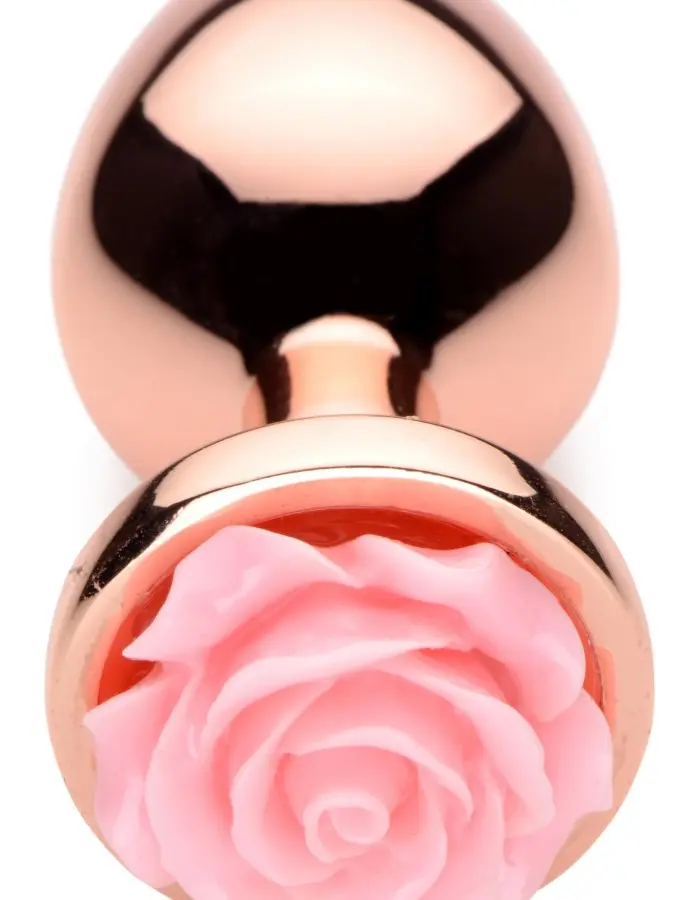 Pink Rose Gold Anal Plug - Medium