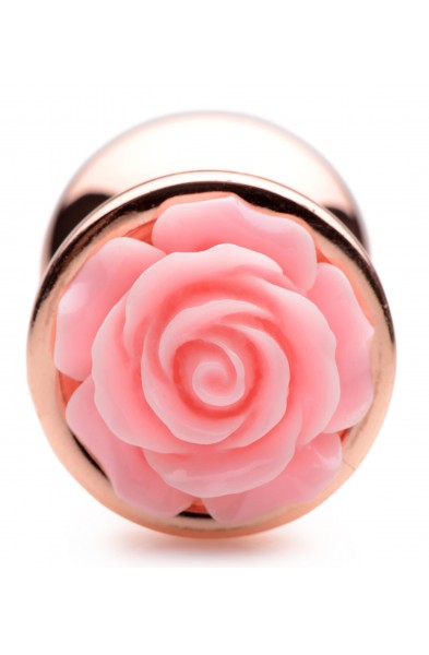 Pink Rose Gold Anal Plug - Medium