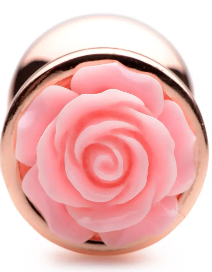 Pink Rose Gold Anal Plug - Medium