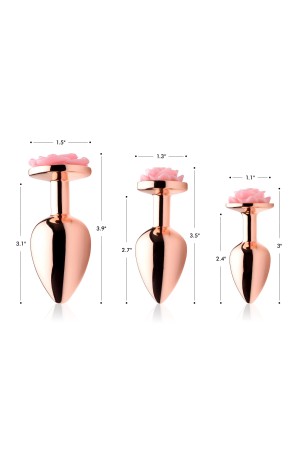 Pink Rose Gold Anal Plug - Small