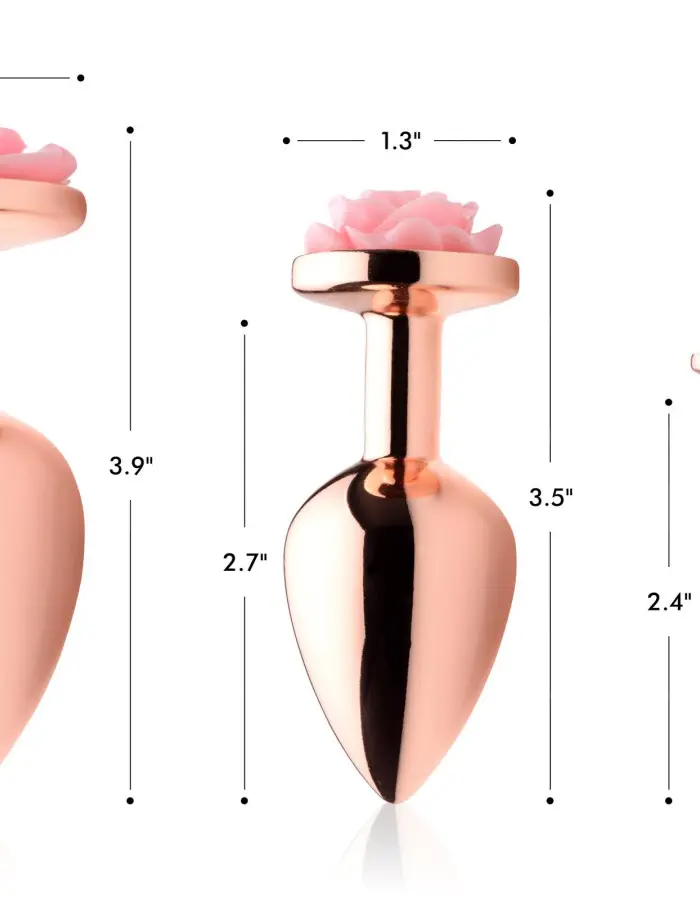 Pink Rose Gold Anal Plug - Small
