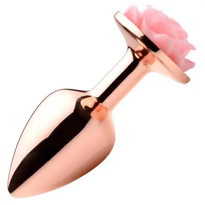 Pink Rose Gold Anal Plug - Small