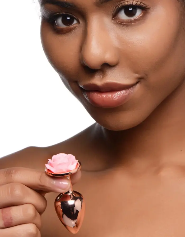 Pink Rose Gold Anal Plug - Small