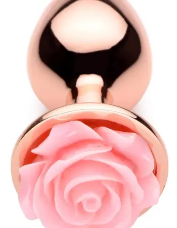 Pink Rose Gold Anal Plug - Small