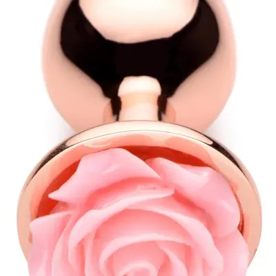 Pink Rose Gold Anal Plug - Small