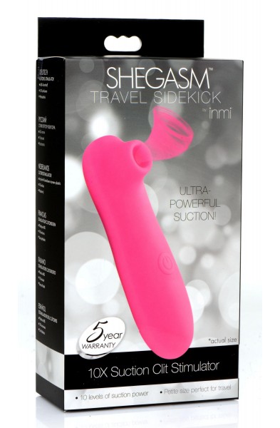 Shegasm Travel Sidekick 10x Suction Clit  Stimulator - Pink