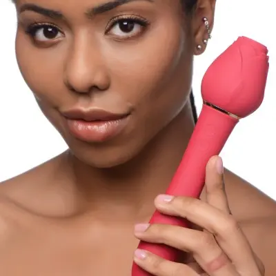 Bloomgasm - Sweet Heart Rose 5x Suction Rose and  10x Vibrator - Pink