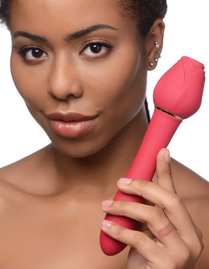 Bloomgasm - Sweet Heart Rose 5x Suction Rose and  10x Vibrator - Pink