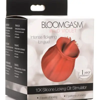 Bloomgasm - Wild Violet 10x Licking Clit  Stimulator - Red