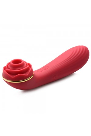 Bloomgasm Passion Petals 10x Suction Rose Vibrator - Red