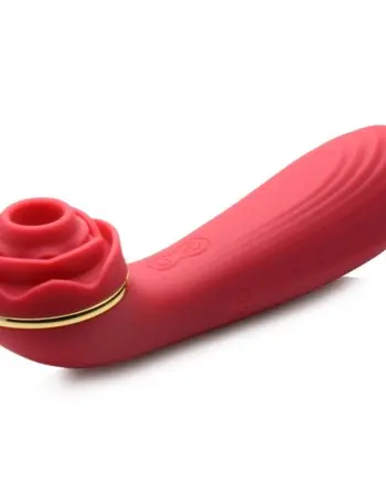 Bloomgasm Passion Petals 10x Suction Rose Vibrator - Red