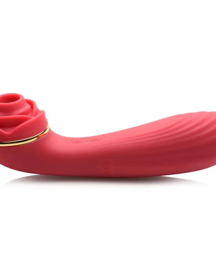 Bloomgasm Passion Petals 10x Suction Rose Vibrator - Red