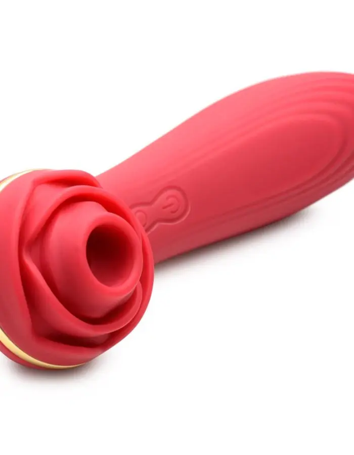 Bloomgasm Passion Petals 10x Suction Rose Vibrator - Red