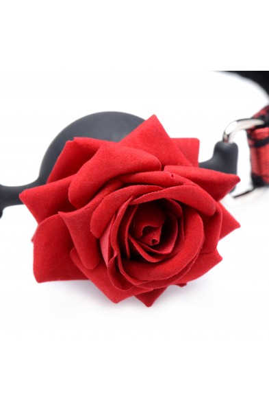 Full Bloom Silicone Ball Gag With Rose