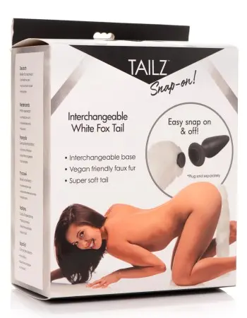 Interchangeable White Fox Tail