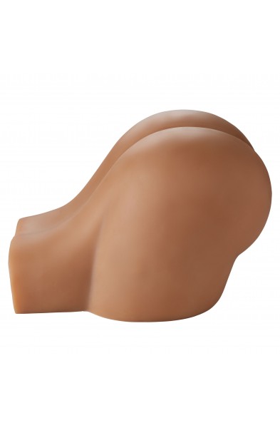 Life-Size Pleasure Pussy and Ass Body Mold With  Removable Stocking - Brown