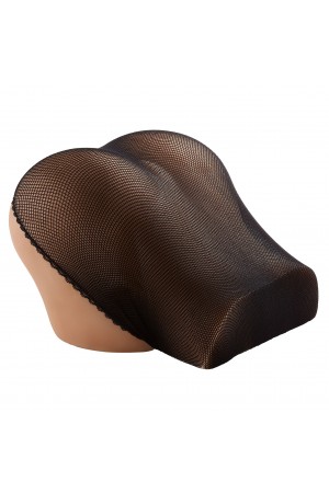 Life-Size Pleasure Pussy and Ass Body Mold With  Removable Stocking - Brown