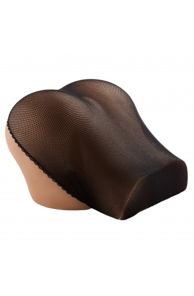 Life-Size Pleasure Pussy and Ass Body Mold With  Removable Stocking - Brown