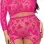 Crop Top and Garter Belt Hot Pink