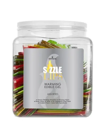 Sizzle Lips Warming Gel - 100 Piece Bowl - Assorted Flavors