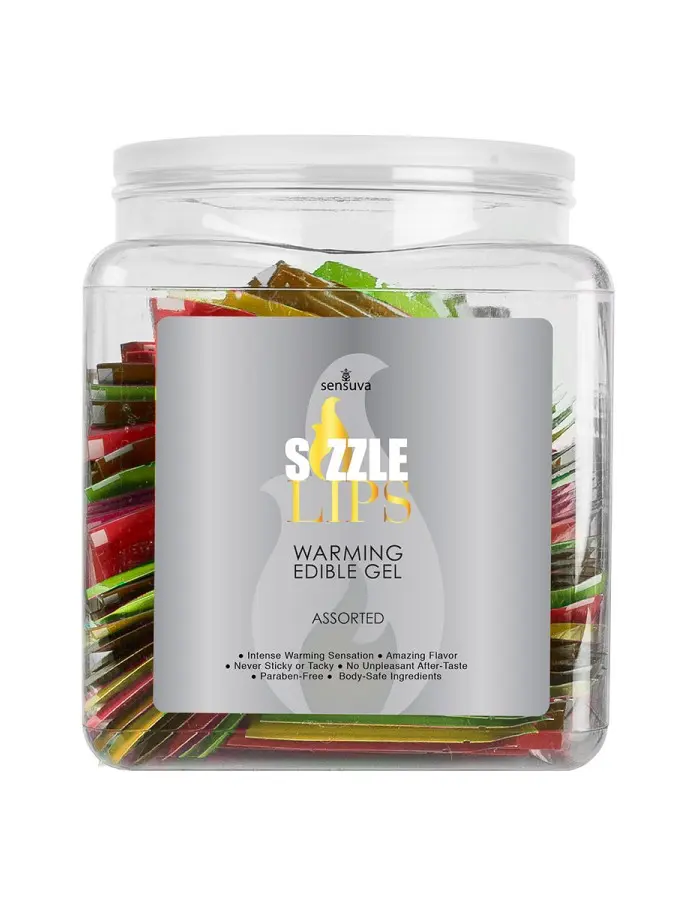 Sizzle Lips Warming Gel - 100 Piece Bowl - Assorted Flavors
