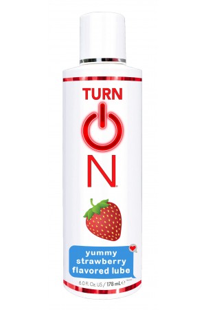 Turn on Yummy Strawberry Flavored Lube - 6 Fl. Oz.