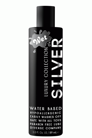 Wet Silver Water Based Luxury Lubricant -  3 Fl. Oz.