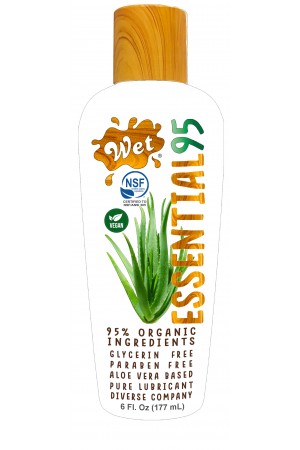 Wet Essential95 Certified 95% Organic Aloe Based  Lubricant - 6 Fl. Oz.