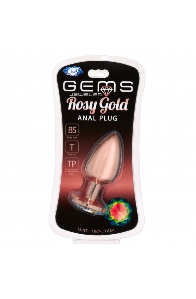 Cloud 9 Novelties Gems Rosy Gold Anal Plug - Large