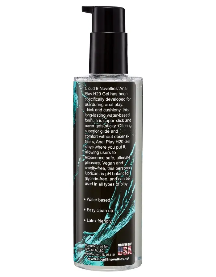 Cloud 9 H20 Anal Play Gel 8 Fl. Oz.