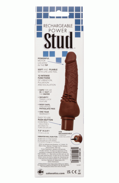 Rechargeable Power Stud Cliterrific - Brown