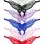 Butterfly Crotchless Panty With Pearl Accents - Assorted Colors - One Size