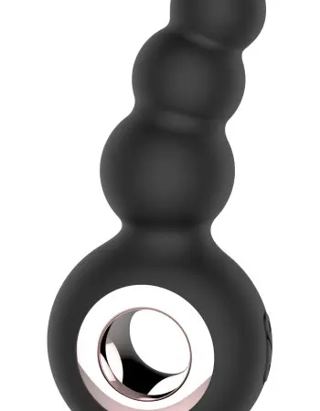 Gender Fluid Quiver Anal Ring Bead Vibe - Black