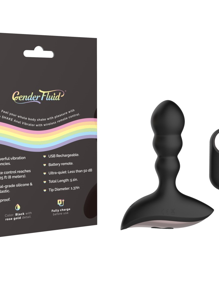 Gender Fluid Shake Anal Vibe - Black