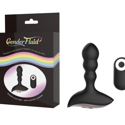 Gender Fluid Shake Anal Vibe - Black