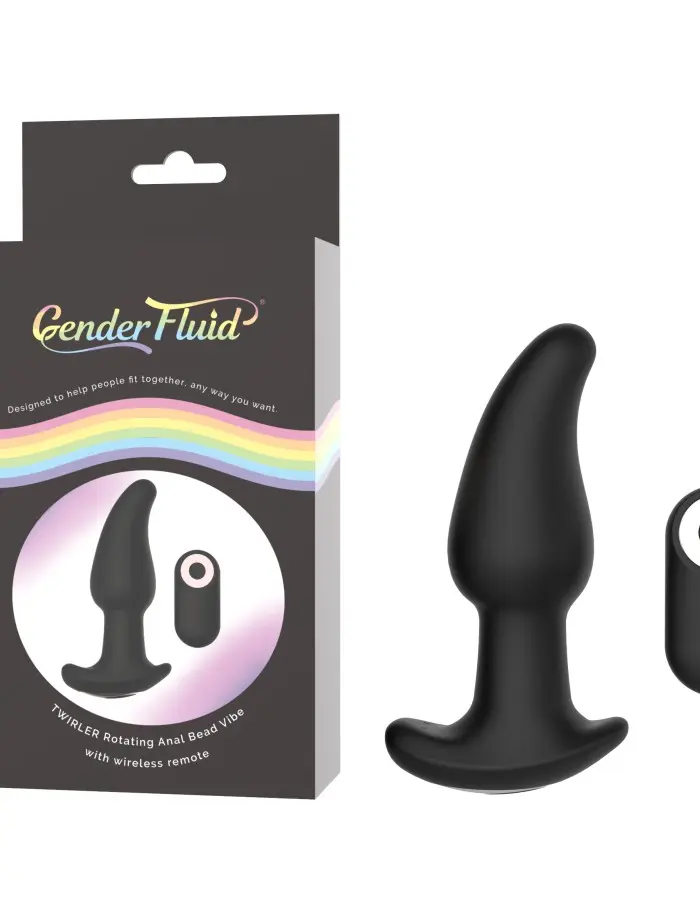 Gender Fluid Twirler Anal Vibe - Black