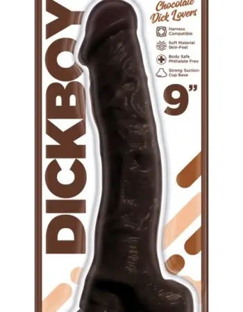 Dickboy - Skins - Dildo With Balls - 9 Inch -  Chocolate Dick Lovers