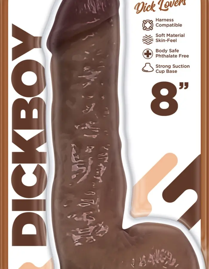 Dickboy - Skins - Dildo With Balls - 8 Inch - Caramel Dick Lover
