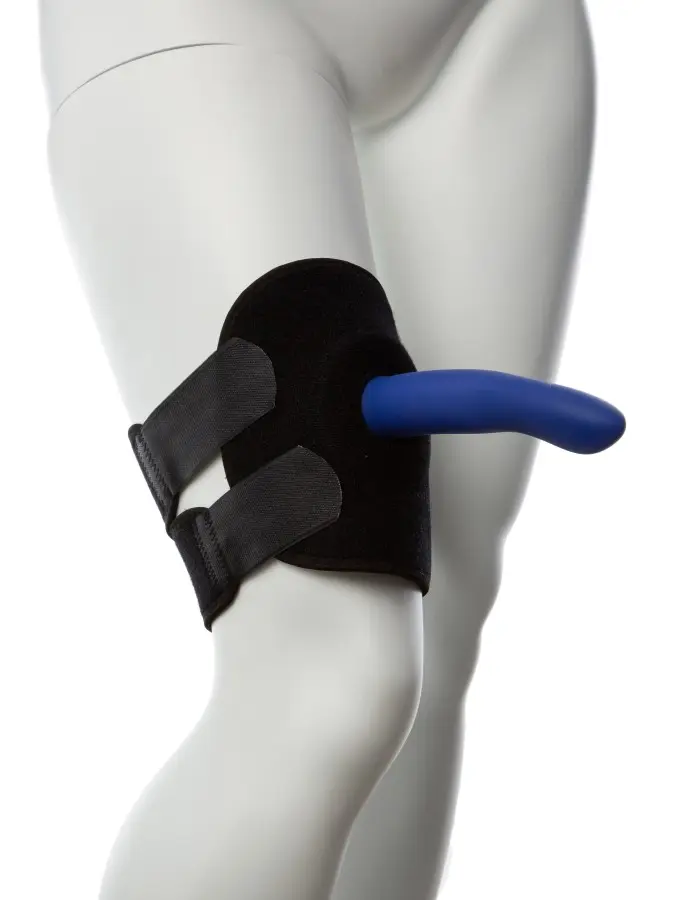 Gender Fluid Thigh Rider Strap-on Harness - Small- Large - Black