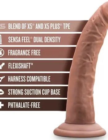 Au Naturel - Jack - 7 Inch Dildo - Mocha