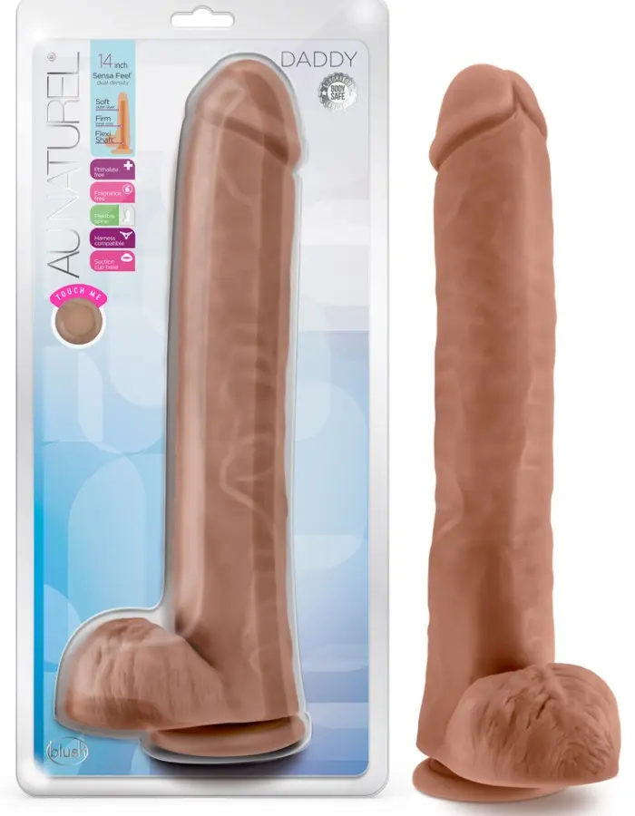 Au Naturel - Daddy - 14 Inch Dildo - Mocha
