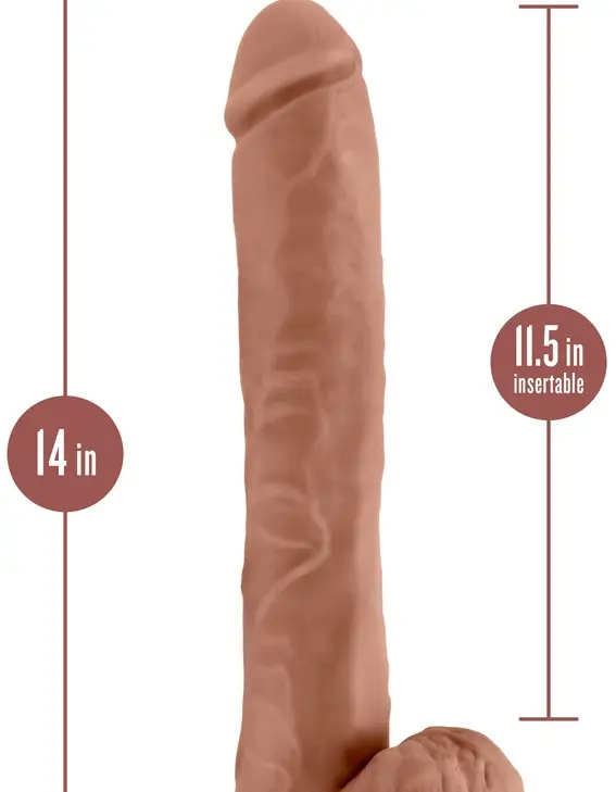Au Naturel - Daddy - 14 Inch Dildo - Mocha