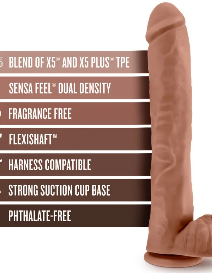 Au Naturel - Daddy - 14 Inch Dildo - Mocha